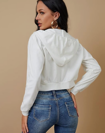 Crop Top Zip Hoodie
