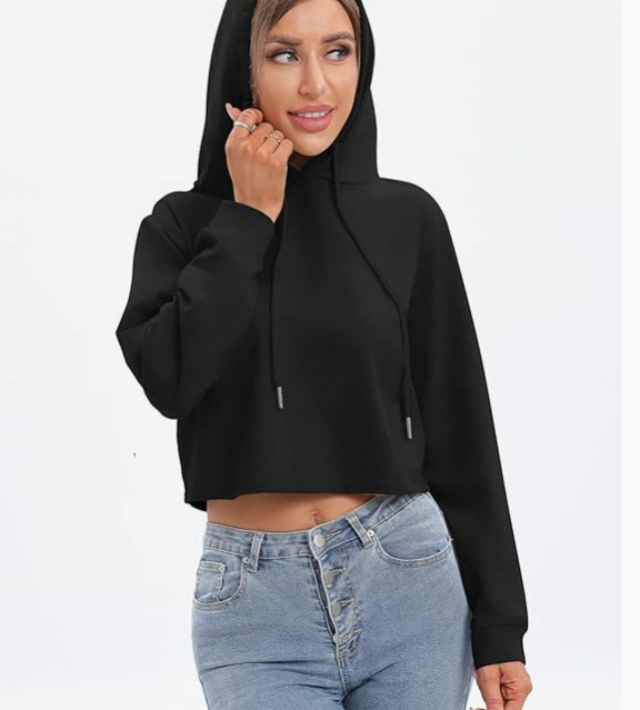 Slim Fit Crop Top Hoodie