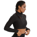 Long Sleeve Ruched Crop Top - NouvFit